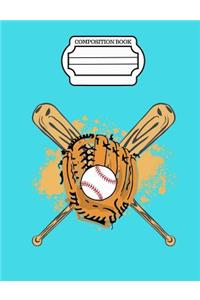 Dreaming of Baseball Composition Notebook, 4x4 Quad Rule Graph Paper Book