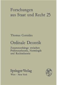 Ordinale Deontik: Zusammenhange Zwischen Praferenztheorie, Normlogik Und Rechtstheorie