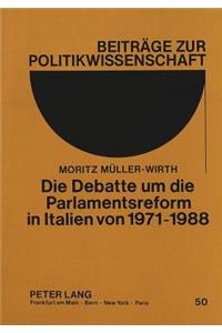 Die Debatte um die Parlamentsreform in Italien von 1971-1988