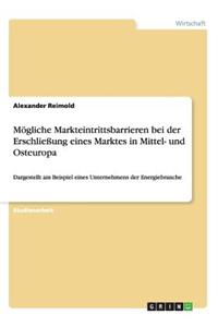 Mögliche Markteintrittsbarrieren Bei Der Erschließung Eines Marktes in Mittel- Und Osteuropa