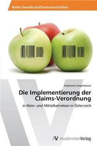 Die Implementierung der Claims-Verordnung