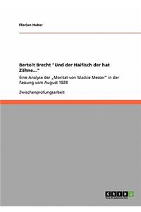 Bertolt Brecht Und der Haifisch der hat Zähne...
