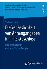 Die Verlässlichkeit Von Anhangangaben Im Ifrs-Abschluss