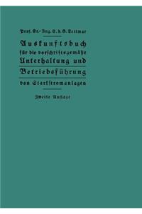 Auskunftsbuch für die vorschriftsgemäße Unterhaltung und Betriebsführung von Starkstromanlagen