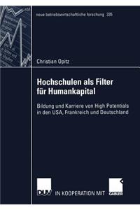 Hochschulen ALS Filter Für Humankapital