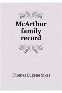 McArthur Family Record