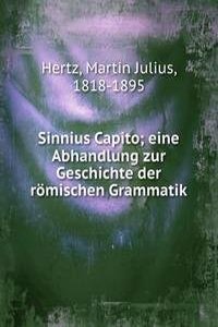 SINNIUS CAPITO EINE ABHANDLUNG ZUR GESC