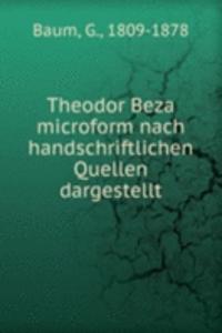 THEODOR BEZA MICROFORM NACH HANDSCHRIFT