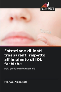 Estrazione di lenti trasparenti rispetto all'impianto di IOL fachiche