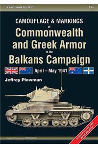Camouflage & Markings of Commonwealth and Greek Armor in the Balkans Campaign: April - May 1941