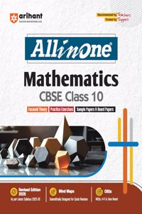 Arihant All in One Mathematics Class 10 for Cbse Exams 2025-26