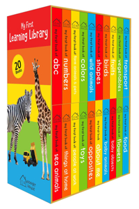 My First Learning Library: Boxset of 20 Board Books for Kids (Vertical Design)