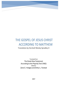 The Gospel of Jesus Christ according to Matthew