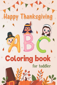Thanksgiving ABC coloring book for toddler