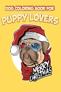 Dog coloring book for puppy lovers Merry Christmas