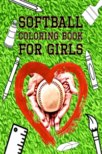 Softball Coloring Book for Girls