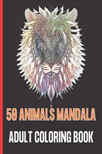 50 Animals Mandala Adult Coloring Book