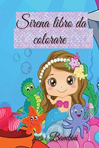 Libro da colorare Sirena per Bambini
