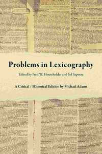 Problems in Lexicography