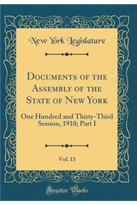 Documents of the Assembly of the State of New York, Vol. 13