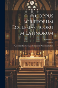 Corpus scriptorum ecclesiasticorum latinorum; Volumen 54