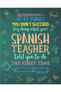 If At First You Don't Succeed Try Doing What Your Spanish Teacher Told You To Do The First Time