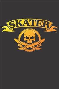 Skater Notebook Sk8 Skateboard Journal 6x9 lined Diary Longboard Punk Funny School