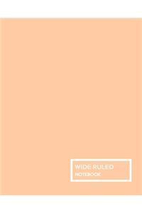 Peach Pastel Wide Ruled Notebook