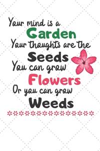 Your mind is a Garden your thoughts are the seeds