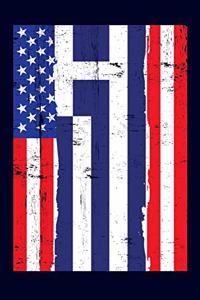 Greek American Flag Notebook