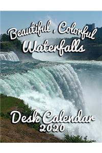 Beautiful, Colorful Waterfalls Desk Calendar 2020