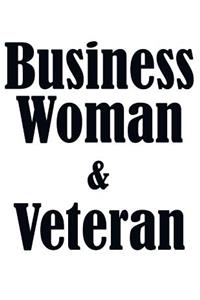 Business Woman & Veteran US Navy Emblem Notebook
