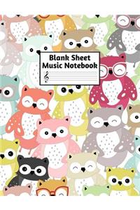 Blank Sheet Music Notebook