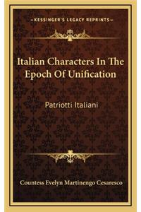 Italian Characters in the Epoch of Unification