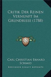 Critik Der Reinen Vernunft Im Grundrisse (1788)