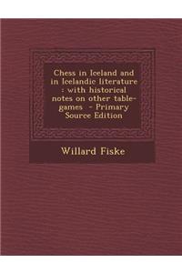 Chess in Iceland and in Icelandic Literature
