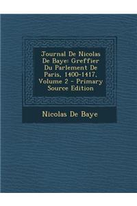 Journal De Nicolas De Baye