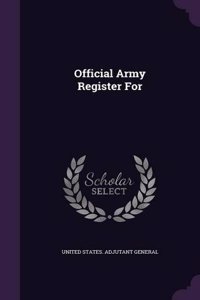 Official Army Register for