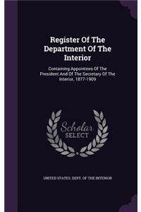 Register of the Department of the Interior