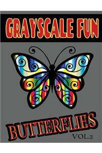 Grayscale Fun BUTTERFLIES Vol.2