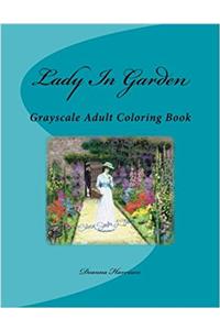 Lady in Garden Adult Coloring Book