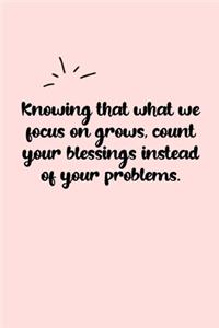 Knowing that what we focus on grows, count your blessings instead of your problems. Dot Grid Bullet Journal