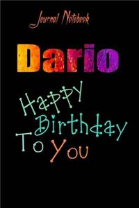 Dario: Happy Birthday To you Sheet 9x6 Inches 120 Pages with bleed - A Great Happy birthday Gift