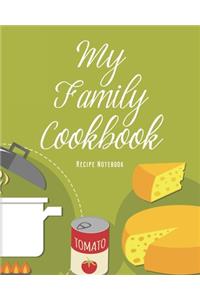 My Family Cookbook Recipe Notebook