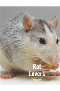 Rat Lovers Back to Front College Lined Notebook