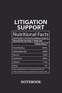 Nutritional Facts Litigation Support Awesome Notebook