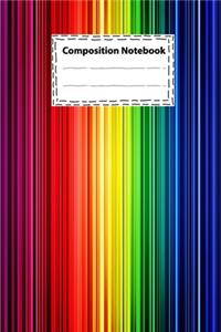 Composition notebook Vintage Abstract retro striped colorful