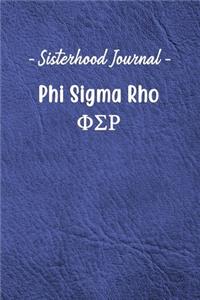 Sisterhood Journal Phi Sigma Rho