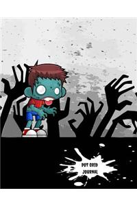 Zombie Boy Dot Grid Journal, 150 Bullet Grid Pages, 8