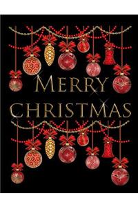 Merry Christmas Notebook Journal 150 Page College Ruled Pages 8.5 X 11